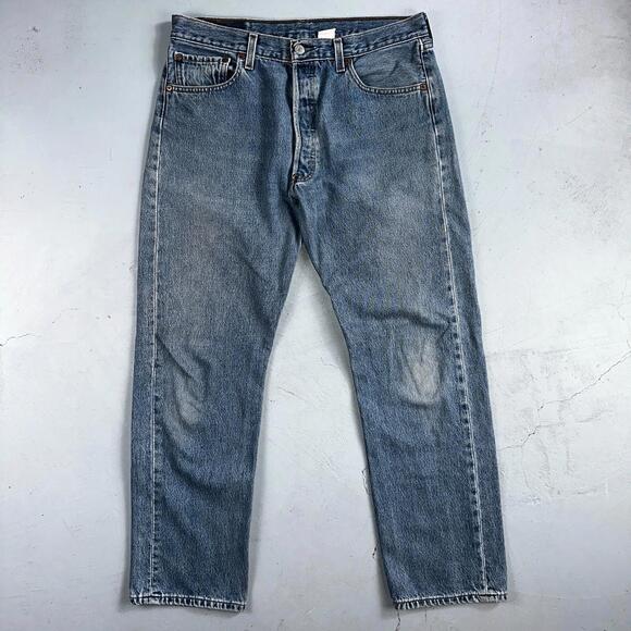 Levis 501 Vintage 90s Y2K XX Straight Leg Jeans Blue Light Wash